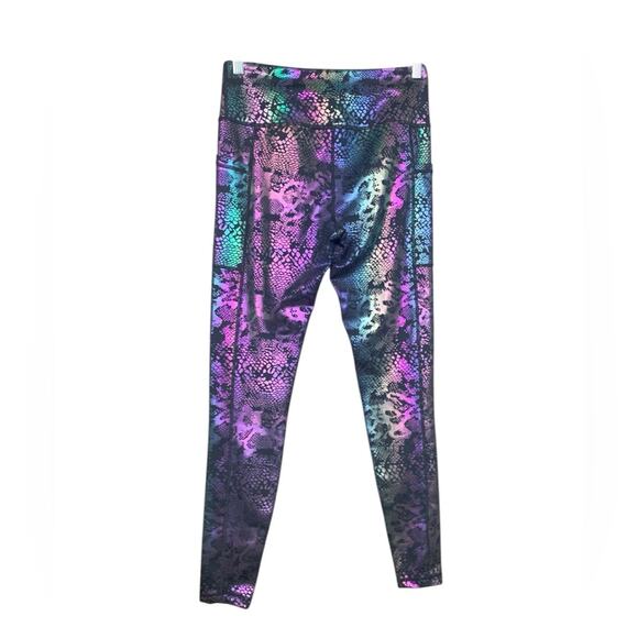 CVG Constantly varied gear size small black iridescent leggings ankle workout li - Picture 2 of 7